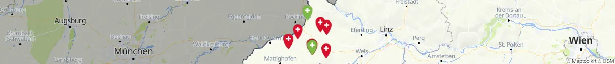 Kartenansicht für Apotheken-Notdienste in der Nähe von Eitzing (Ried, Oberösterreich)